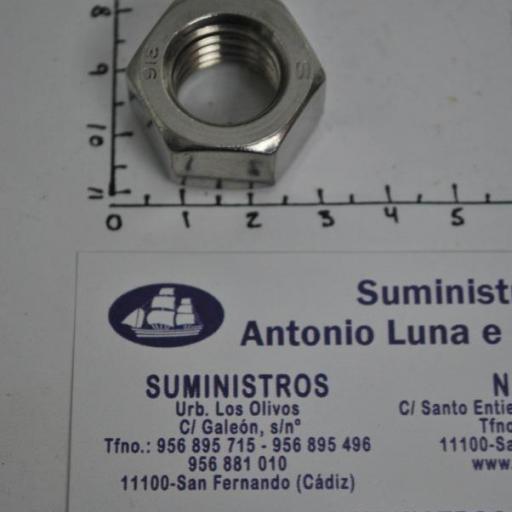 Tuerca hexagonal Din-934 acero inoxidable A4 (rosca UNC) [7]