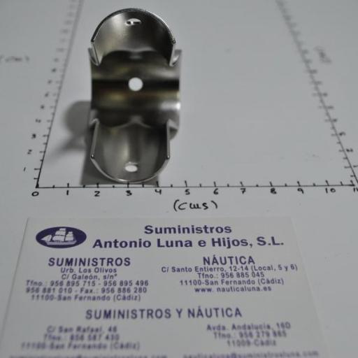 Unión en forma de T recta de acero inoxidable 316 para tubo de 22 mm abierta [5]