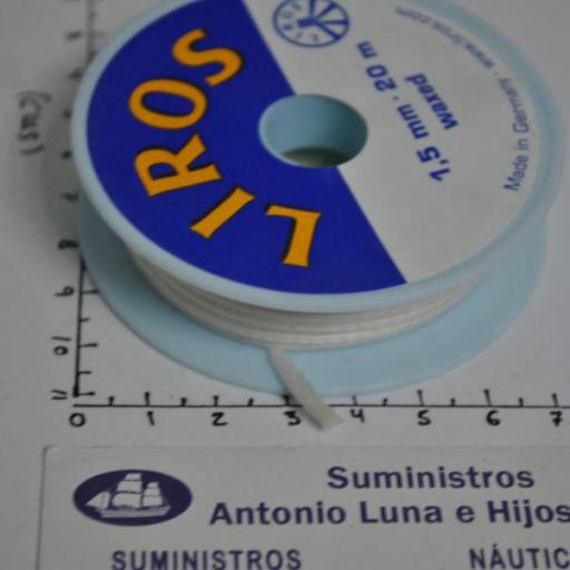 Bobina de hilo encerado de 1,5 mm x 20 mt blanco Liros [6]