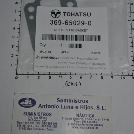 Junta de la bomba de agua 369-65029-0 original Tohatsu [6]
