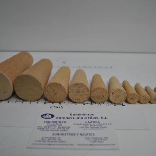 Juego de 10 espiches cónicos de madera (desde 5x12x35 hasta 31x44x113) [2]