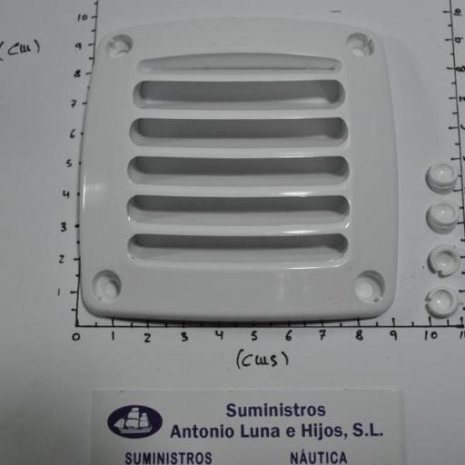 Rejilla de ventilación cuadrada Top Line de plástico blanca de 92 x 92 mm Nuova Rade [1]