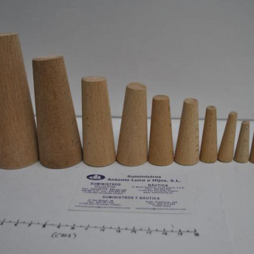 Juego de 10 espiches cónicos de madera (desde 5x12x35 hasta 31x44x113) [4]