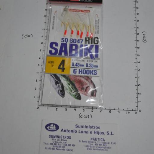Bajo de mar (sabiki) SQ-6047 de 6 anzuelos Kali [1]