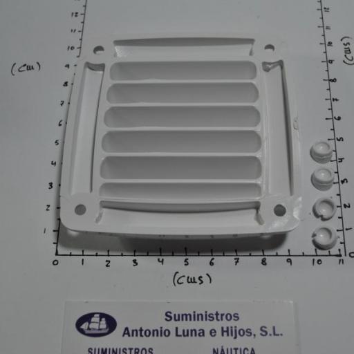 Rejilla de ventilación cuadrada Top Line de plástico blanca de 92 x 92 mm Nuova Rade [3]