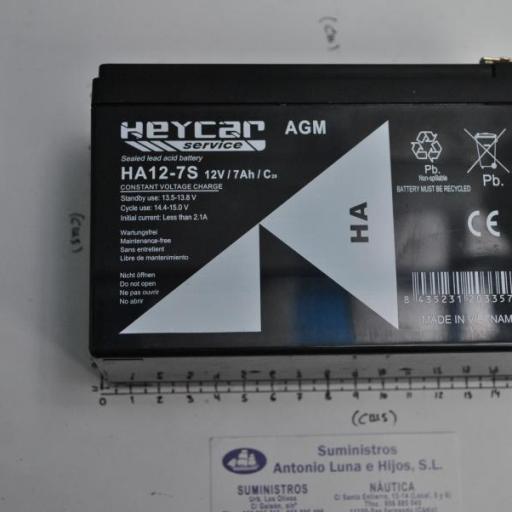 Batería AGM 12V 7Ah Heycar [1]