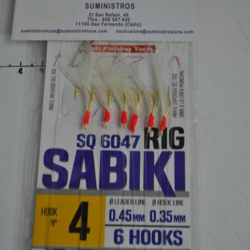 Bajo de mar (sabiki) SQ-6047 de 6 anzuelos Kali [3]