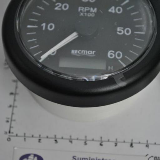 Reloj cuentavueltas 0/6000 RPM negro RecMar