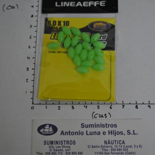Perlitas duras (bolsa de 20 ud) ovaladas luminosas 6x10 mm Lineaeffe