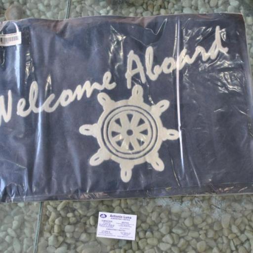 Alfombra "Welcome Aboard" azul marina Seachoice [6]