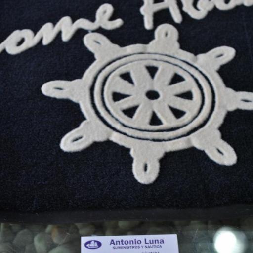 Alfombra "Welcome Aboard" azul marina Seachoice [2]