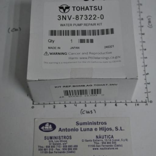 Kit de reparación de la bomba de agua 3NV-87322-0 original Tohatsu [7]