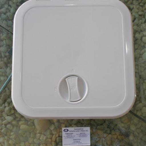 Tapa de registro blanca de 374 x 374 mm Plastimo