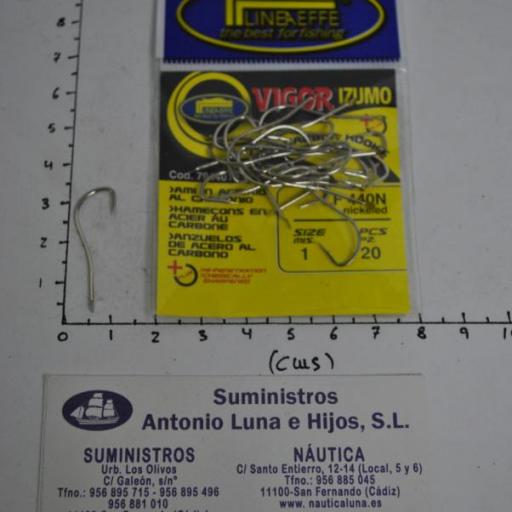 Anzuelo torcido con doble pico de loro y punta recta LF 440N Lineaeffe [4]