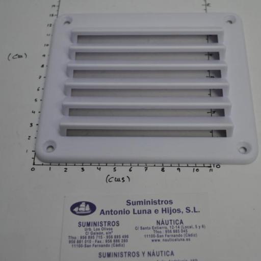 Rejilla de ventilación de plástico blanca de 140 x 125 mm Globalnautic