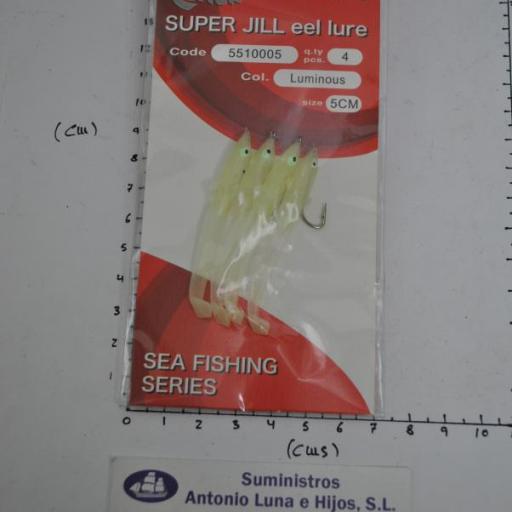 Señuelos de vinilo (4 ud) Super Jill luminosos Lineaeffe [1]