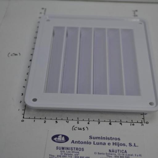 Rejilla de ventilación de plástico blanca de 140 x 125 mm Globalnautic [2]