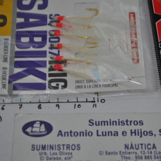 Bajo de mar (sabiki) SQ-6047 de 6 anzuelos del nº2 Kali [4]