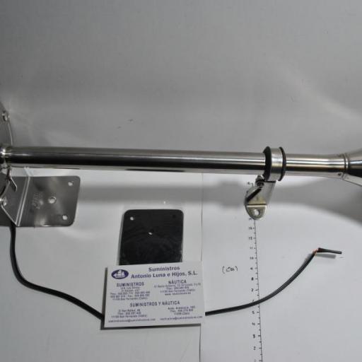 Bocina eléctrica simple HYF-305LTP de 12V de acero inoxidable (tipo trompeta) Niki [2]