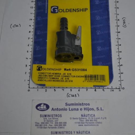 Conector combustible hembra (equivalente 0174508 OMC/Johnson/Evinrude) 5/16" GS31084 Goldenship [7]