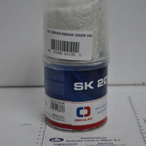 Kit de reparación de resina de poliéster con fibra de vidrio SK200 de 200 gr Osculati [3]