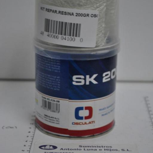 Kit de reparación de resina de poliéster con fibra de vidrio SK200 de 200 gr Osculati [4]