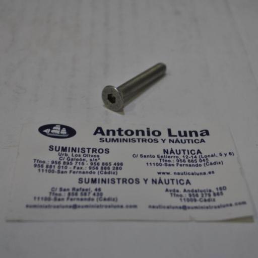 Tornillo Din-7991 de acero inoxidable A4 (AISI-316) con rosca métrica