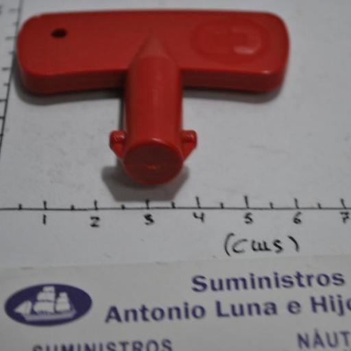 Llave para desconector de baterías de tetón doble Osculati