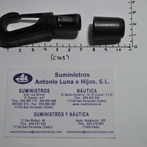 Mosquetón de nylon negro para cabo de 8 mm [1]