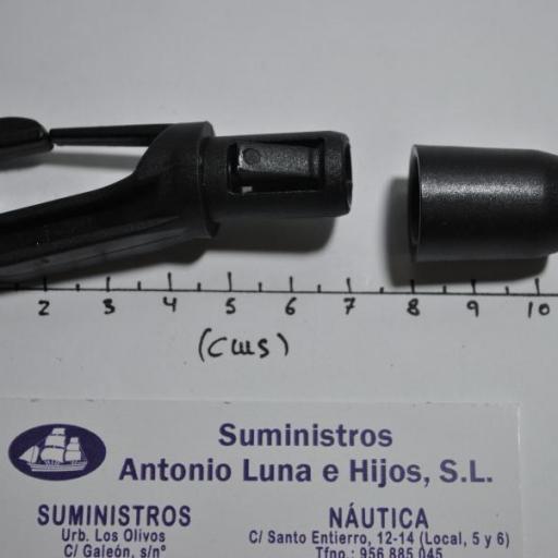 Mosquetón de nylon negro para cabo de 8 mm [2]