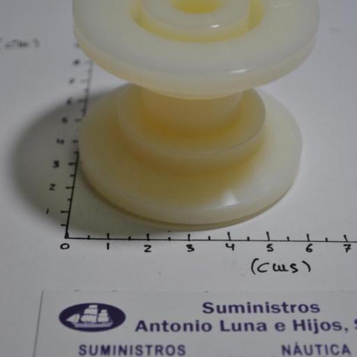 Roldana (cojinete) de plástico de 60 mm x 45 mm para puntera de proa [1]