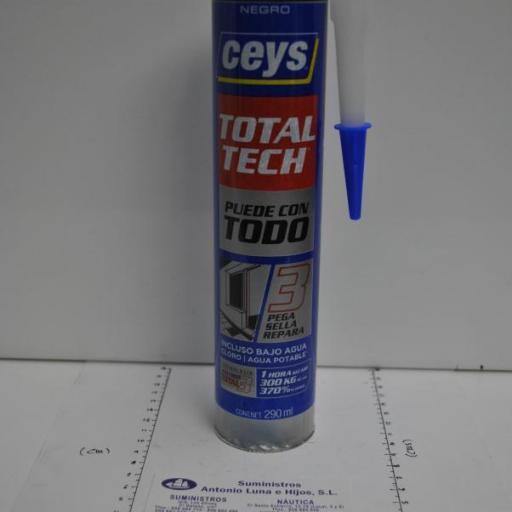 Sellador y adhesivo Total-Tech Ceys 310 ml. negro [3]