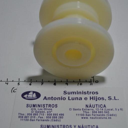 Roldana (cojinete) de plástico de 60 mm x 45 mm para puntera de proa [3]