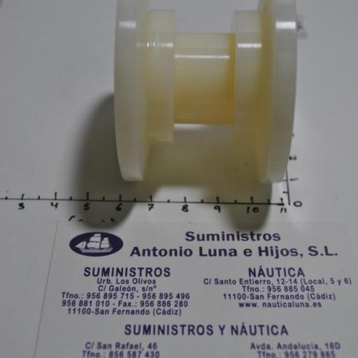 Roldana (cojinete) de plástico de 60 mm x 45 mm para puntera de proa [5]