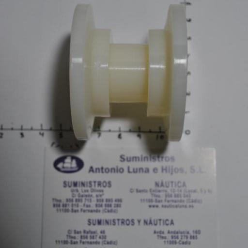 Roldana (cojinete) de plástico de 60 mm x 45 mm para puntera de proa [4]