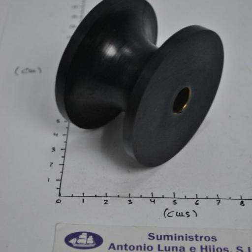 Roldana de 12 mm de eje de caucho para puntera de proa Osculati