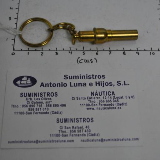 Llavero de bronce silbato