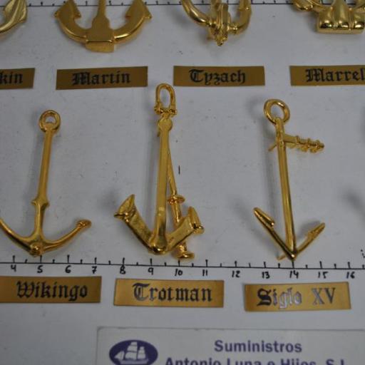 Juego de 9 anclas doradas decorativas [6]