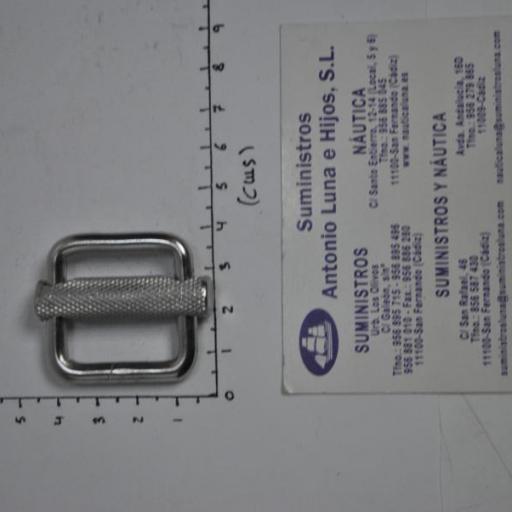 Hebilla tensora ajustable de acero inoxidable AISI-316 de 25 x 25 mm [1]