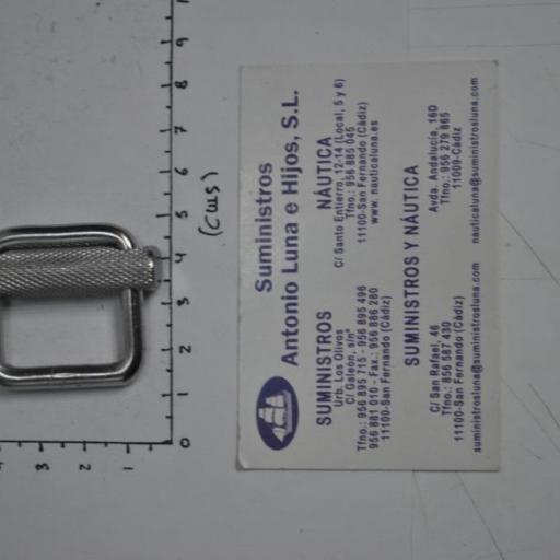 Hebilla tensora ajustable de acero inoxidable AISI-316 de 25 x 25 mm [2]
