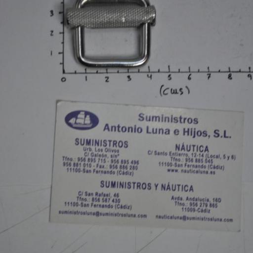 Hebilla tensora ajustable de acero inoxidable AISI-316 de 25 x 25 mm [3]