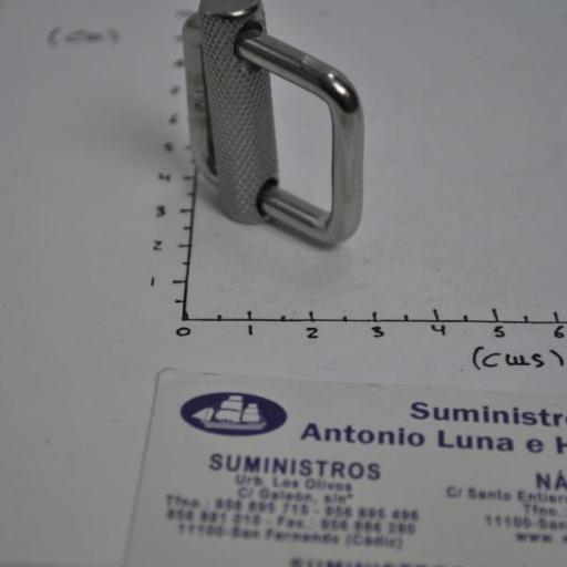 Hebilla tensora ajustable de acero inoxidable AISI-316 de 25 x 25 mm [4]