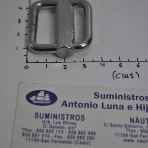 Hebilla tensora ajustable de acero inoxidable AISI-316 de 25 x 25 mm [5]