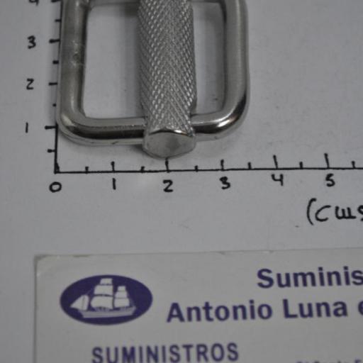 Hebilla tensora ajustable de acero inoxidable AISI-316 de 25 x 25 mm