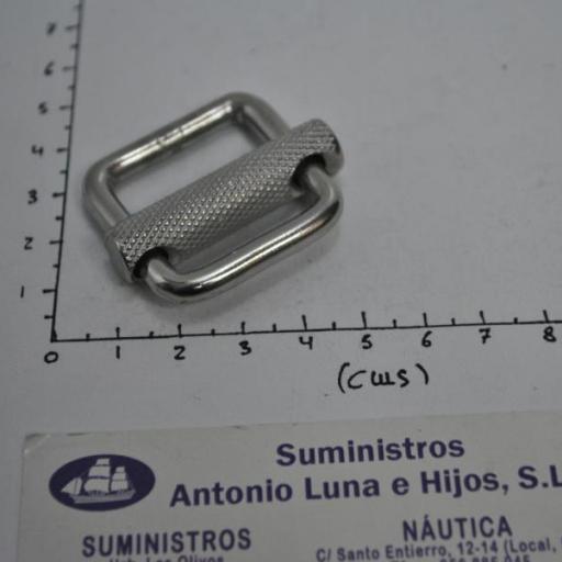 Hebilla tensora ajustable de acero inoxidable AISI-316 de 25 x 25 mm [6]