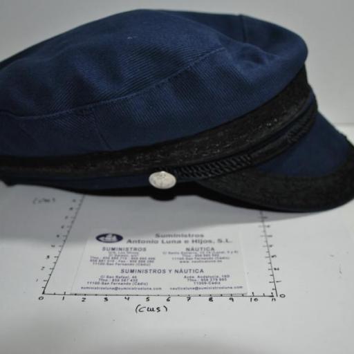 Gorra marinera azul de algodón extensible [3]