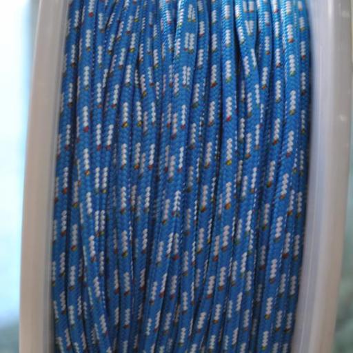 Cabo trenzado de dyneema Racing 2002 azul/blanco de 4 mm Poly Ropes [7]