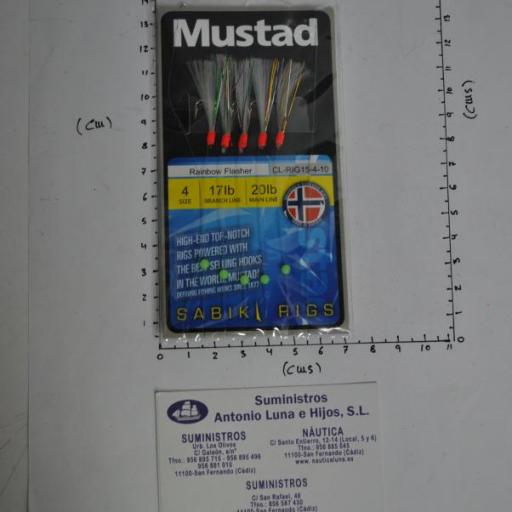Bajo de mar Rainbow Flasher Sabiki Rig Mustad