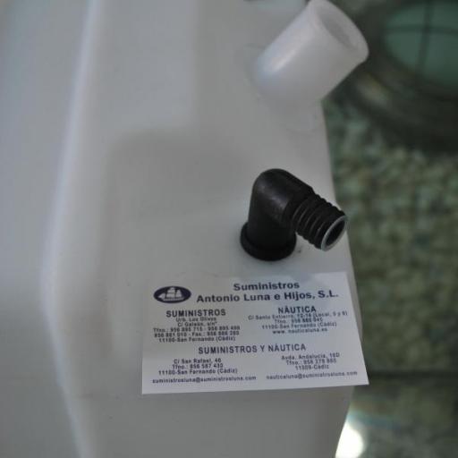 Depósito de agua rígido blanco de 45 litros Ercole con salida de 45º Nuova Rade [2]