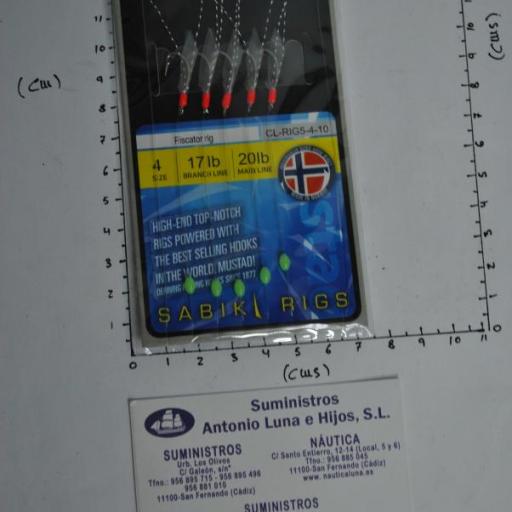 Bajo de mar Piscator Sabiki Rig Mustad